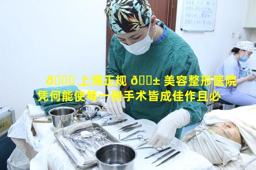 🐕 上海正规 🐱 美容整形医院凭何能使每一例手术皆成佳作且必属精品